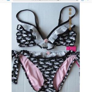 Betsey Johnson swim. Top large - bottoms small -